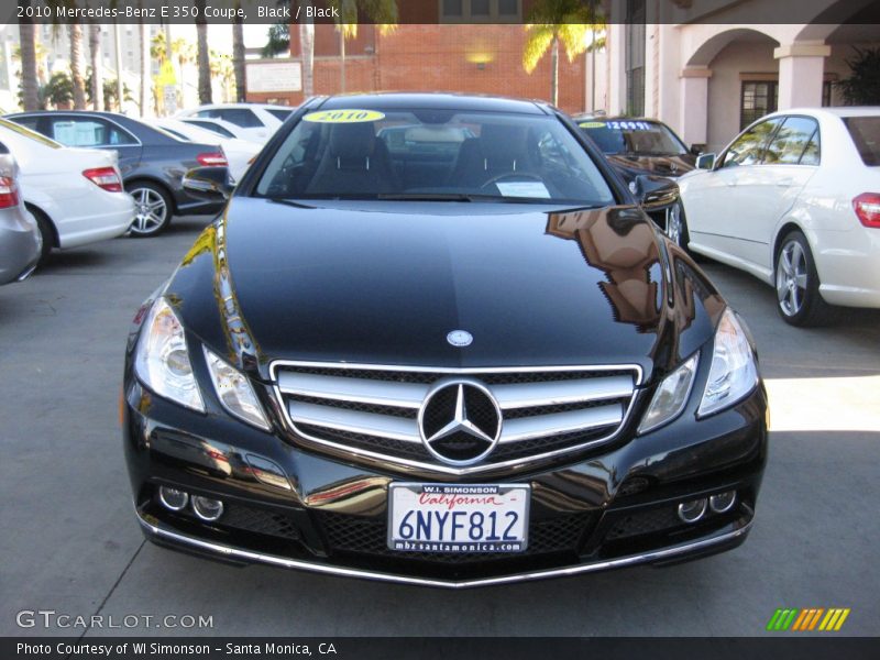 Black / Black 2010 Mercedes-Benz E 350 Coupe