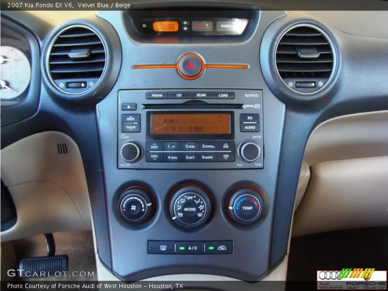 Velvet Blue / Beige 2007 Kia Rondo EX V6