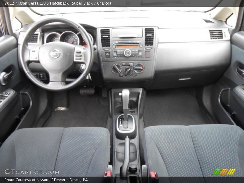 Super Black / Charcoal 2012 Nissan Versa 1.8 S Hatchback