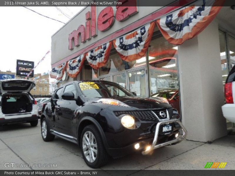 Sapphire Black / Black/Red w/Silver Trim 2011 Nissan Juke SL AWD