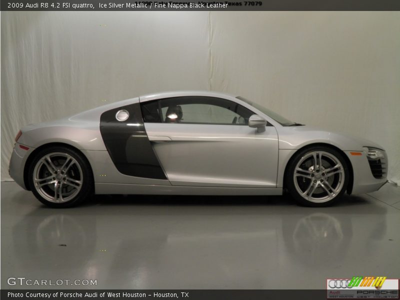 Ice Silver Metallic / Fine Nappa Black Leather 2009 Audi R8 4.2 FSI quattro