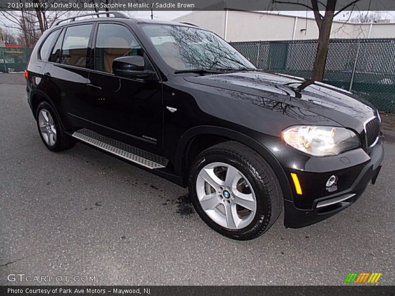 Black Sapphire Metallic / Saddle Brown 2010 BMW X5 xDrive30i