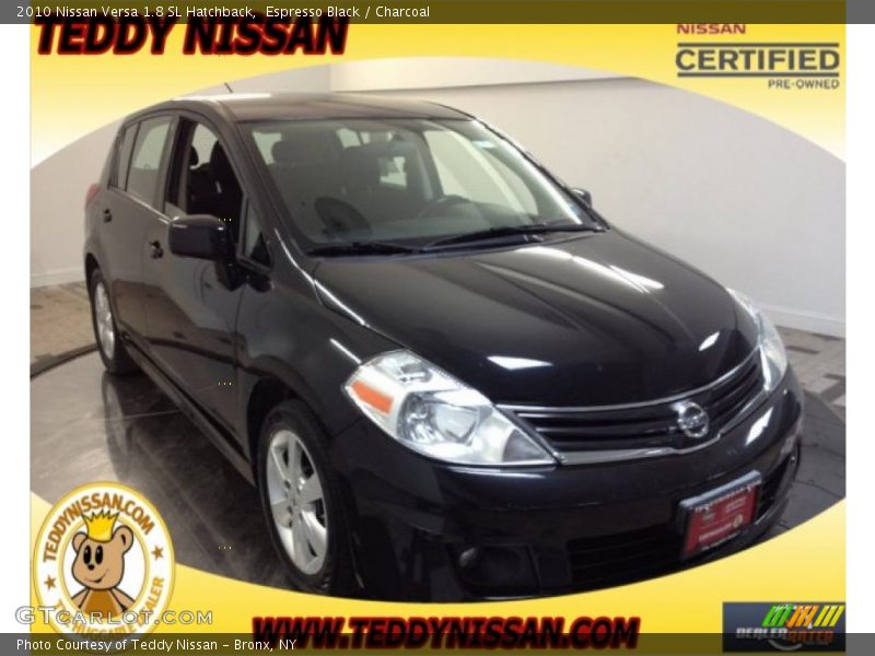 Espresso Black / Charcoal 2010 Nissan Versa 1.8 SL Hatchback