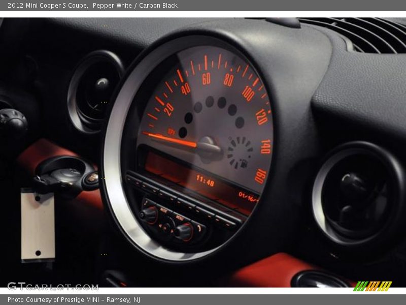 Pepper White / Carbon Black 2012 Mini Cooper S Coupe