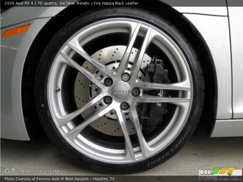 Ice Silver Metallic / Fine Nappa Black Leather 2009 Audi R8 4.2 FSI quattro
