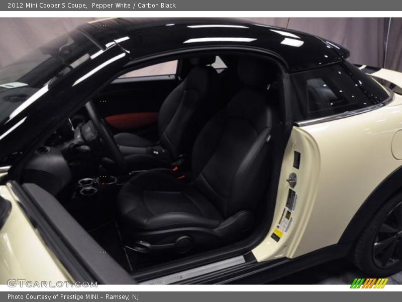 Pepper White / Carbon Black 2012 Mini Cooper S Coupe