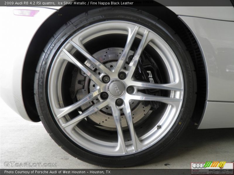 Ice Silver Metallic / Fine Nappa Black Leather 2009 Audi R8 4.2 FSI quattro