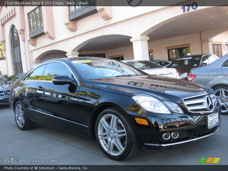 Black / Black 2010 Mercedes-Benz E 350 Coupe