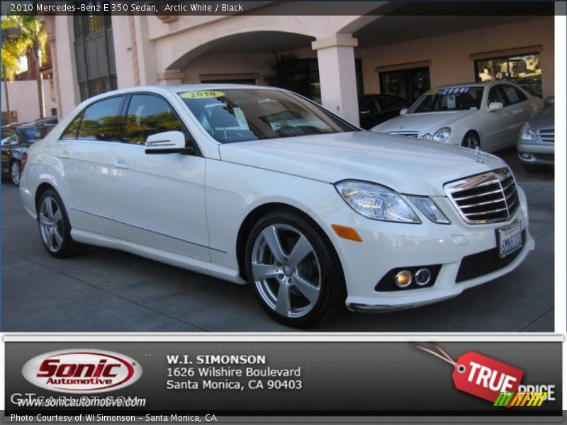Arctic White / Black 2010 Mercedes-Benz E 350 Sedan