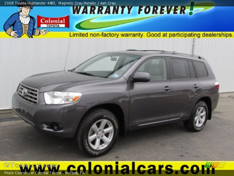 Magnetic Gray Metallic / Ash Gray 2008 Toyota Highlander 4WD
