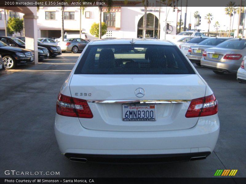 Arctic White / Black 2010 Mercedes-Benz E 350 Sedan