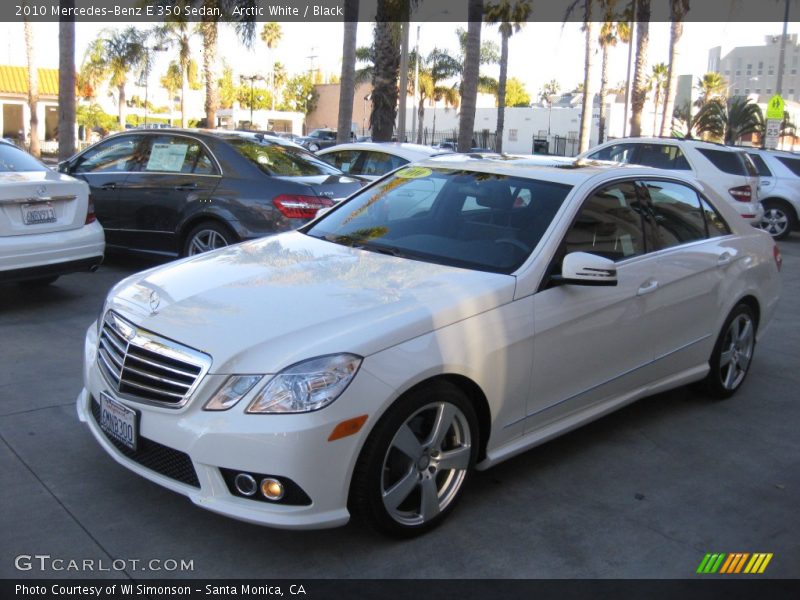 Arctic White / Black 2010 Mercedes-Benz E 350 Sedan