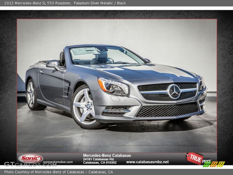 Paladium Silver Metallic / Black 2013 Mercedes-Benz SL 550 Roadster