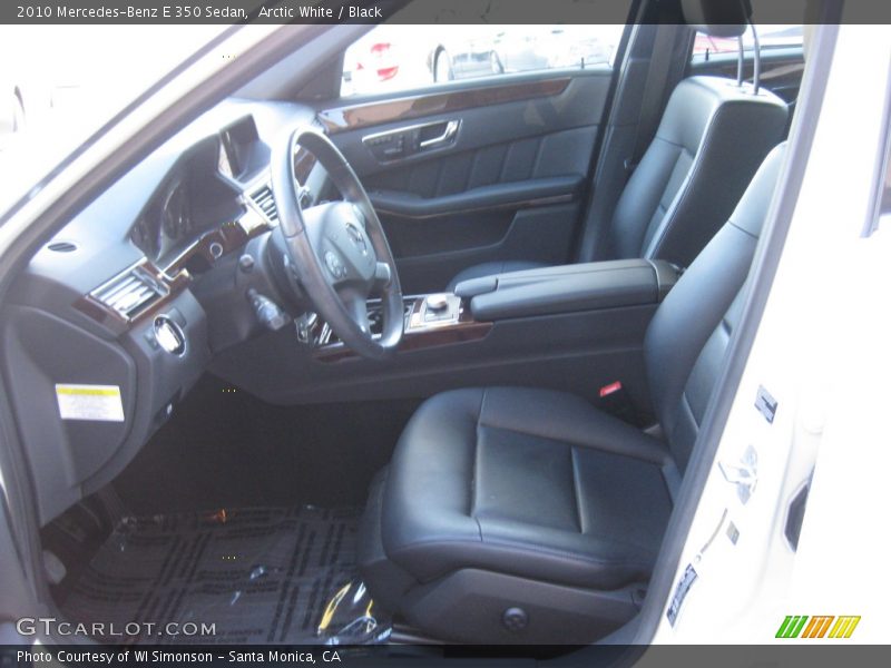 Arctic White / Black 2010 Mercedes-Benz E 350 Sedan