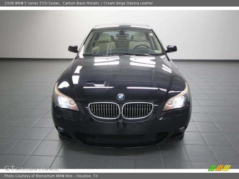 Carbon Black Metallic / Cream Beige Dakota Leather 2008 BMW 5 Series 550i Sedan