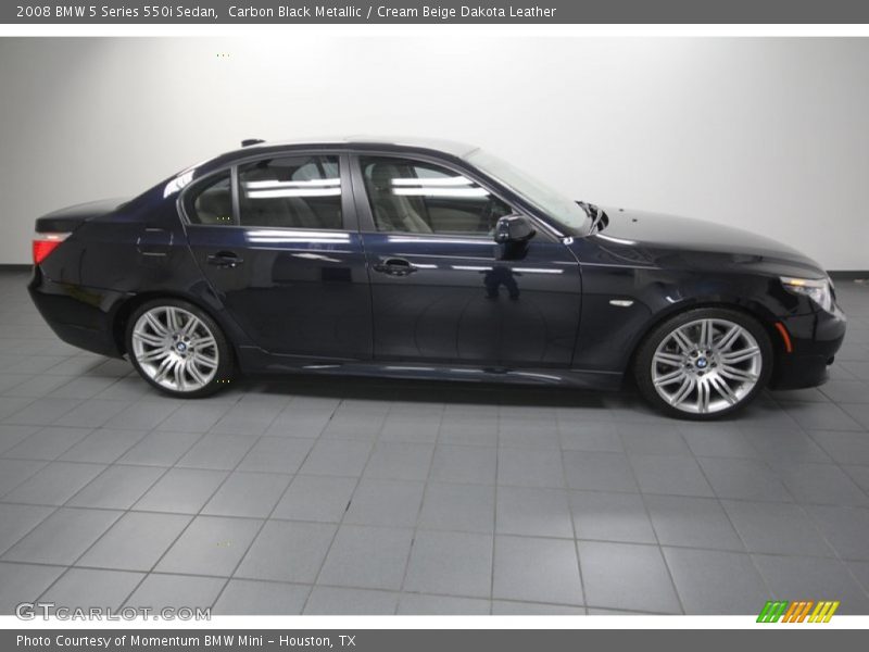 Carbon Black Metallic / Cream Beige Dakota Leather 2008 BMW 5 Series 550i Sedan