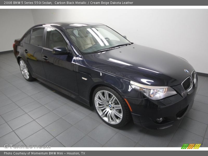 Carbon Black Metallic / Cream Beige Dakota Leather 2008 BMW 5 Series 550i Sedan