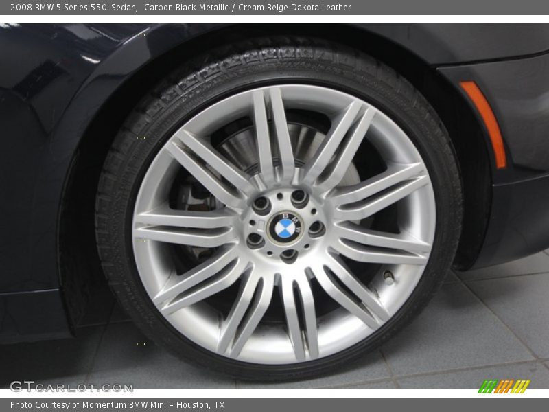 Carbon Black Metallic / Cream Beige Dakota Leather 2008 BMW 5 Series 550i Sedan