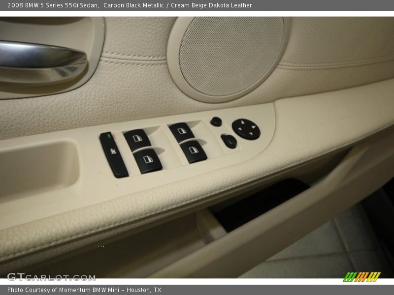 Carbon Black Metallic / Cream Beige Dakota Leather 2008 BMW 5 Series 550i Sedan
