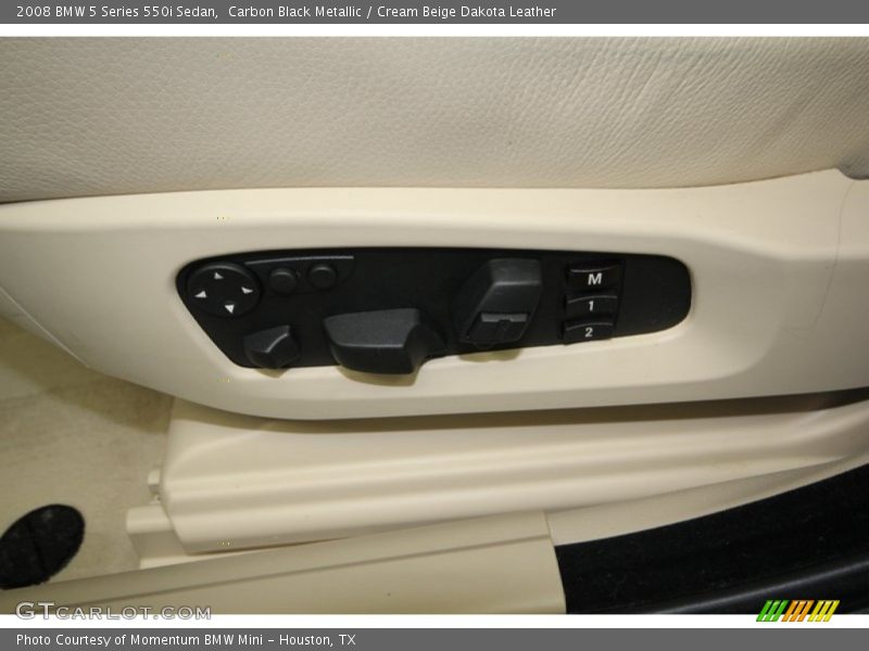 Carbon Black Metallic / Cream Beige Dakota Leather 2008 BMW 5 Series 550i Sedan