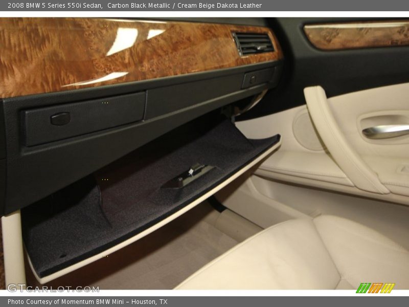 Carbon Black Metallic / Cream Beige Dakota Leather 2008 BMW 5 Series 550i Sedan