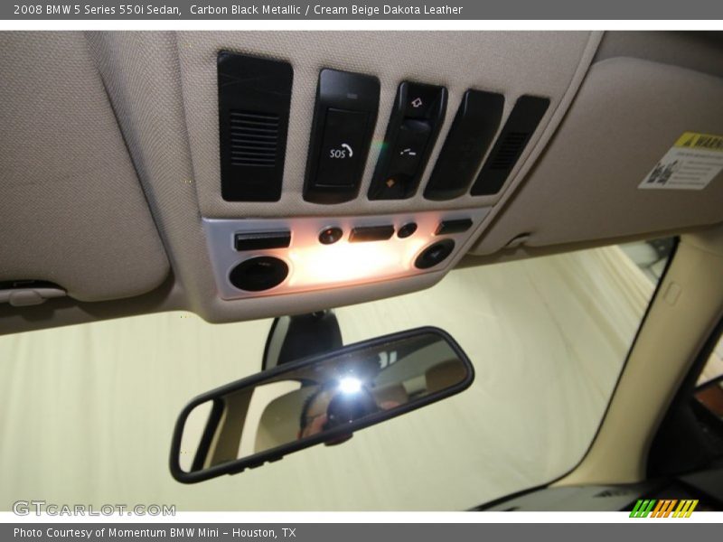 Carbon Black Metallic / Cream Beige Dakota Leather 2008 BMW 5 Series 550i Sedan