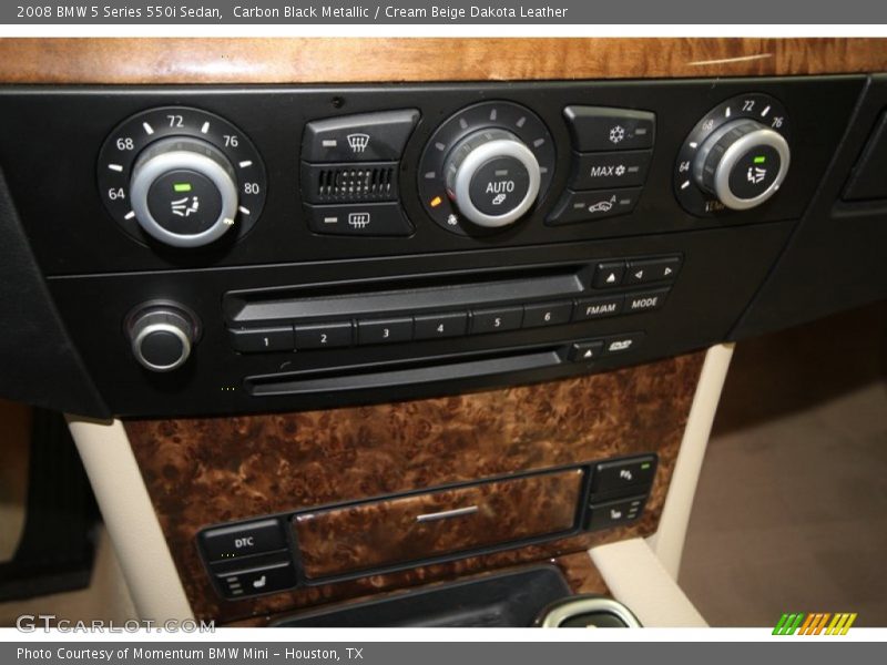 Carbon Black Metallic / Cream Beige Dakota Leather 2008 BMW 5 Series 550i Sedan