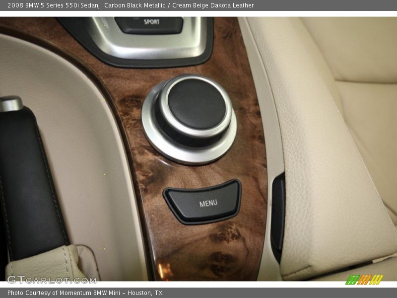 Carbon Black Metallic / Cream Beige Dakota Leather 2008 BMW 5 Series 550i Sedan