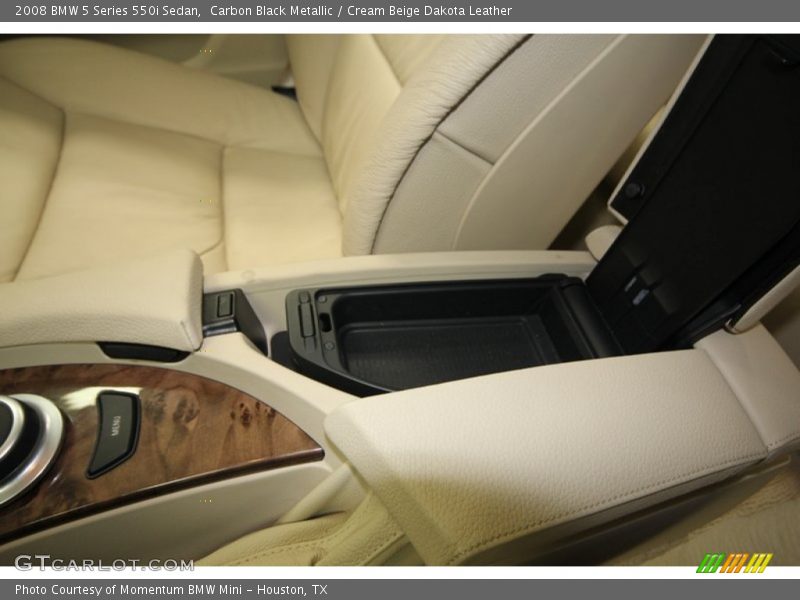Carbon Black Metallic / Cream Beige Dakota Leather 2008 BMW 5 Series 550i Sedan