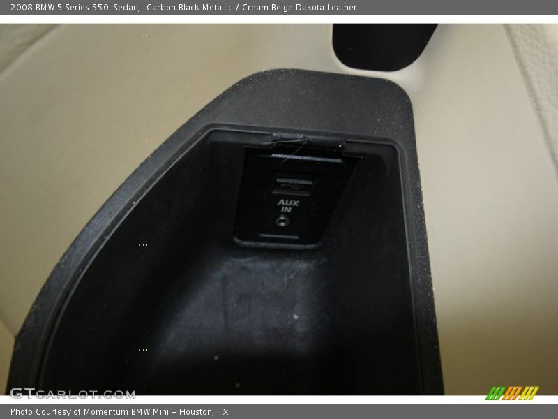 Carbon Black Metallic / Cream Beige Dakota Leather 2008 BMW 5 Series 550i Sedan