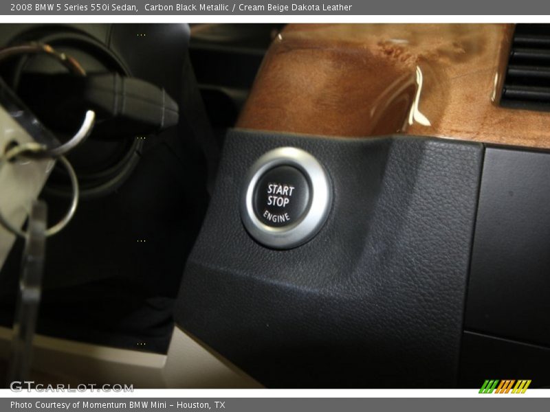 Carbon Black Metallic / Cream Beige Dakota Leather 2008 BMW 5 Series 550i Sedan