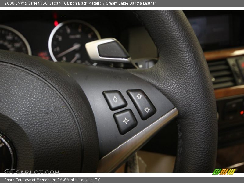 Carbon Black Metallic / Cream Beige Dakota Leather 2008 BMW 5 Series 550i Sedan