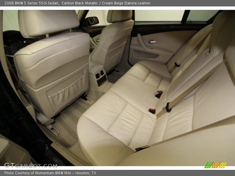 Carbon Black Metallic / Cream Beige Dakota Leather 2008 BMW 5 Series 550i Sedan