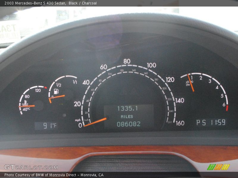 Black / Charcoal 2003 Mercedes-Benz S 430 Sedan