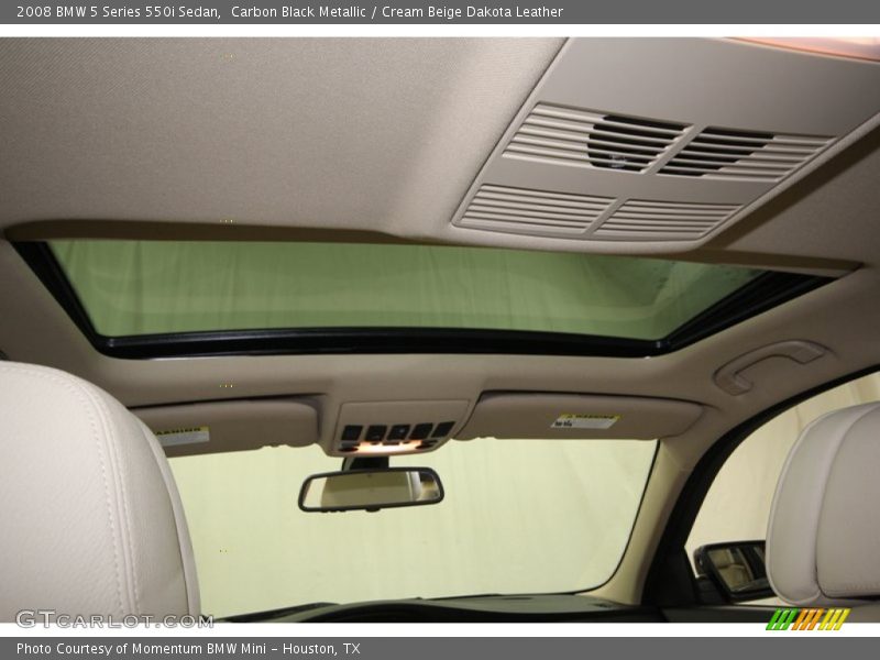 Carbon Black Metallic / Cream Beige Dakota Leather 2008 BMW 5 Series 550i Sedan