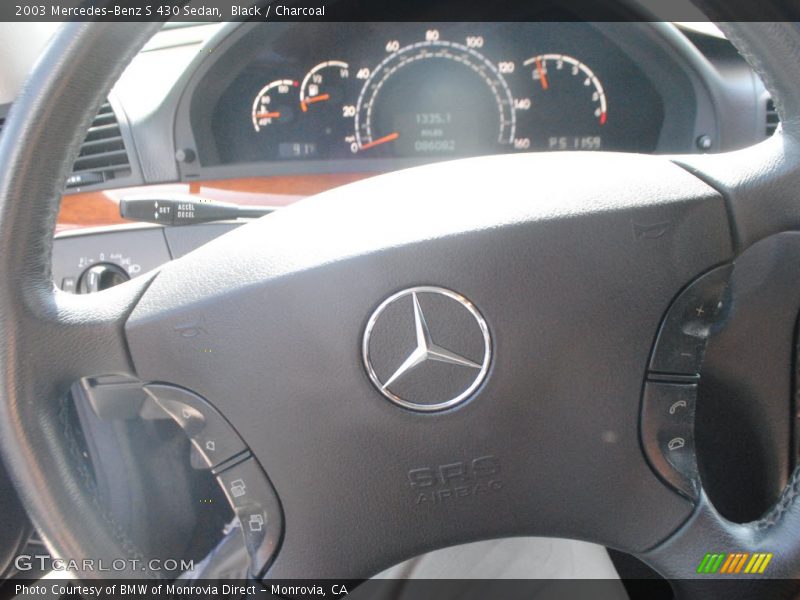 Black / Charcoal 2003 Mercedes-Benz S 430 Sedan