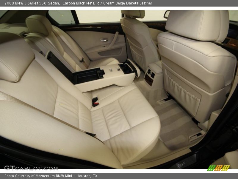 Carbon Black Metallic / Cream Beige Dakota Leather 2008 BMW 5 Series 550i Sedan