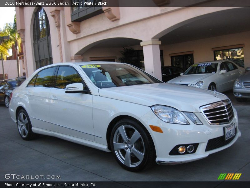Arctic White / Black 2010 Mercedes-Benz E 350 Sedan