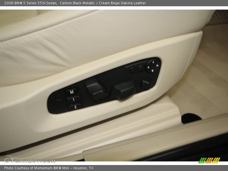 Carbon Black Metallic / Cream Beige Dakota Leather 2008 BMW 5 Series 550i Sedan