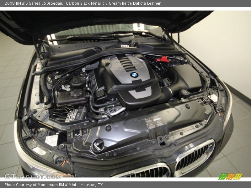 Carbon Black Metallic / Cream Beige Dakota Leather 2008 BMW 5 Series 550i Sedan