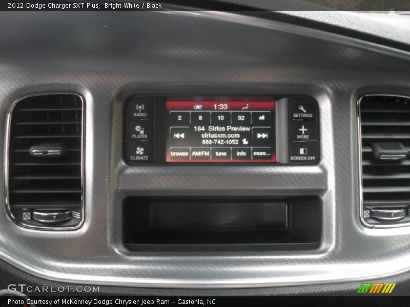 Bright White / Black 2012 Dodge Charger SXT Plus