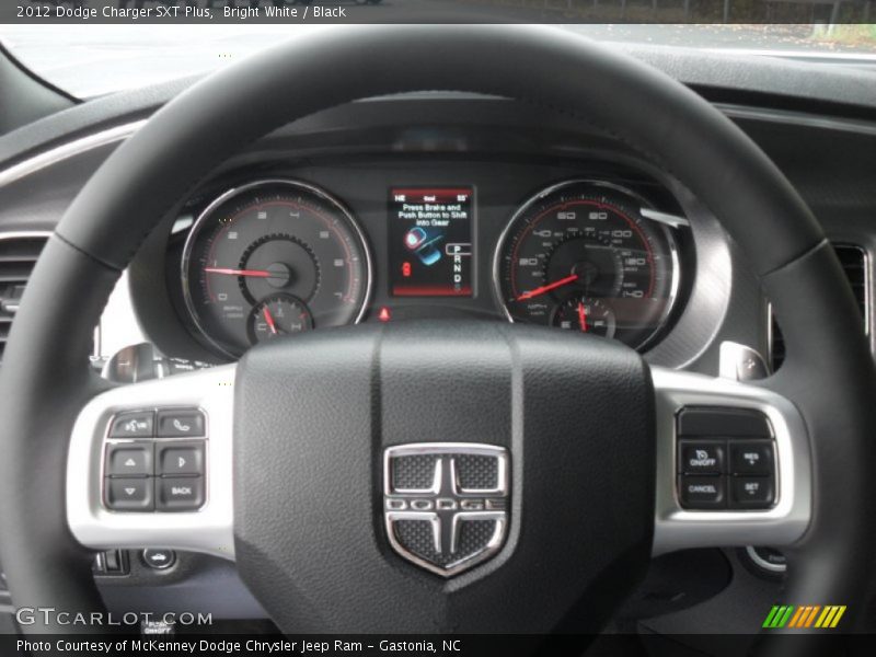 Bright White / Black 2012 Dodge Charger SXT Plus