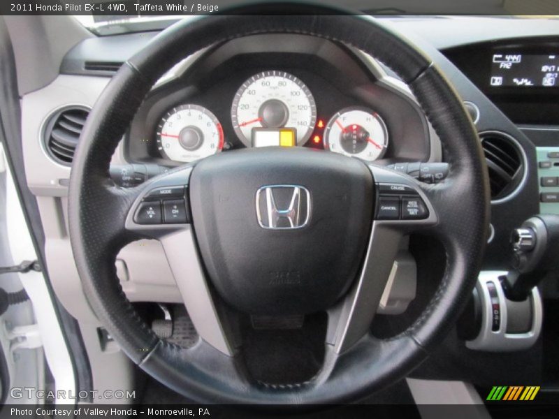 Taffeta White / Beige 2011 Honda Pilot EX-L 4WD