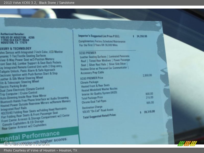 Black Stone / Sandstone 2013 Volvo XC60 3.2