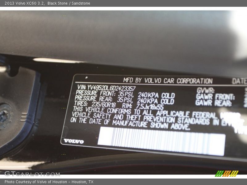 Black Stone / Sandstone 2013 Volvo XC60 3.2