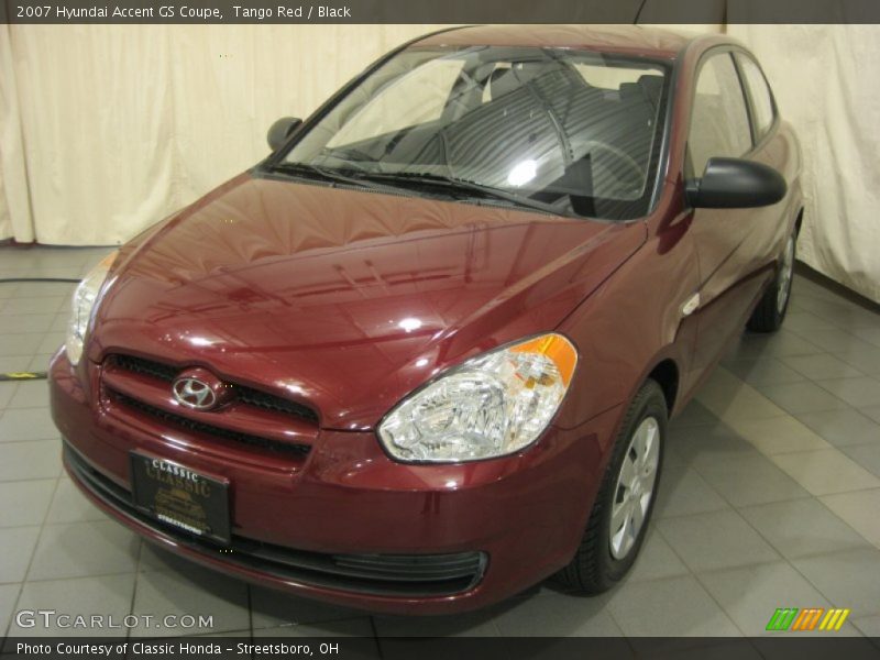 Tango Red / Black 2007 Hyundai Accent GS Coupe