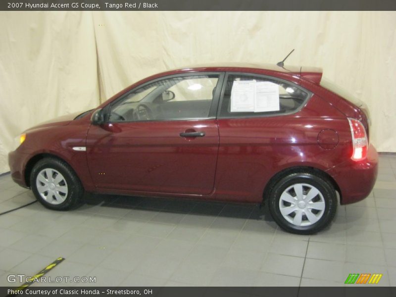 Tango Red / Black 2007 Hyundai Accent GS Coupe