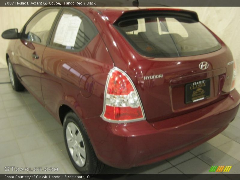 Tango Red / Black 2007 Hyundai Accent GS Coupe