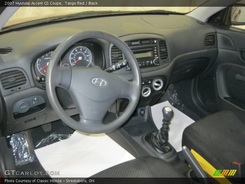 Tango Red / Black 2007 Hyundai Accent GS Coupe