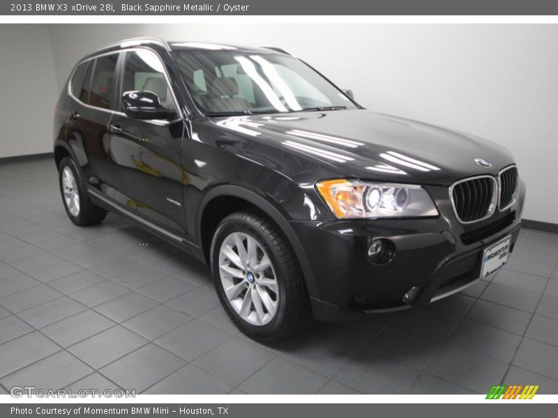 Black Sapphire Metallic / Oyster 2013 BMW X3 xDrive 28i